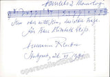 Reutter, Hermann - Signed Photo with Music Quote