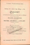 Richter, Hans - Lot of 2 Programs Vienna 1894-1895