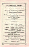 Richter, Hans - Lot of 5 Programs Vienna 1894-1896