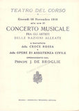 Risler, Edouard - Concert Program Bologna 1916