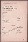 Rostropovich, Mstislav - Menuhin, Yehudi - Rampal, Jean-Pierre - Los Angeles Concert Program 1972