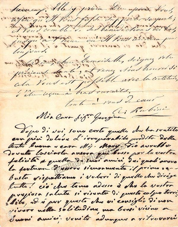 Giovanni Battista Rubini Autograph Letter Signed Original Tamino