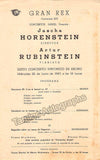 Rubinstein, Artur - 4 Concert Programs - Teatro Gran Rex, Buenos Aires, 1947