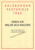 Salzburg Festival 1942 - Festival Almanachs - Programs - Plans Lot