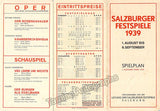 Salzburg Festival 1942 - Festival Almanachs - Programs - Plans Lot