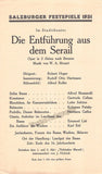 Salzburg Festival - Program Lot 1930-32