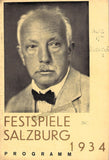 Salzburg Festival - Program Lot 1934