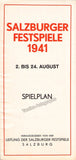 Salzburg Festival Spielplan Lot 1933-1943