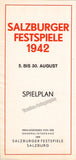 Salzburg Festival Spielplan Lot 1933-1943