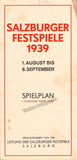 Salzburg Festival Spielplan Lot 1933-1943