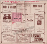 Samson et Dalila - Program Teatro Colon Buenos Aires 1916 Conducted by Saint-Saens