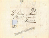 San Fiorenzo, Cesare - Autograph Letter Signed 1861