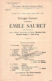 Sauret, Emile - 2 Concert Programs Vienna 1899-1901