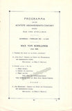 Schillings, Max von - Concert Program Amsterdam 1913