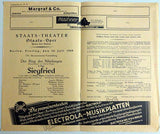 Schillings, Max Von - Program Ring Cycle 1929