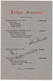 Schnabel, Arthur - Signed Program Havana 1950