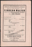 Schnabel, Artur - Berlin Program Lot 1926-1932 Bruno Walter