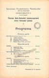 Schnabel, Artur - Set of 3 Concert Programs Madrid 1908