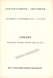 Schneiderhan, Wolfgang - Beinum, Eduard van - Concert Program Amsterdam 1958
