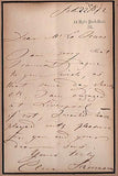 Schuman, Clara - Autograph Note Signed + Vintage Print 1872