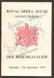 Schwarzkopf, Elisabeth - Topper, Hertha - Signed Program Covent Garden, London 1959