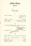 Segovia, Andres - Signed Program Havana 1948