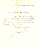 Sibelius, Jean - Autograph Note Signed 1926