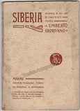 Siberia - World Premiere Program-Libretto 1903