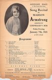 Singer Recitals at Aeolian Hall 1920s - Lot of 10 Playbills