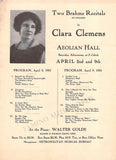 Singer Recitals at Aeolian Hall 1920s - Lot of 10 Playbills