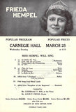 Singer Recitals at Carnegie Hall 1919-1921 - Lot of 7 Programs + Playbills
