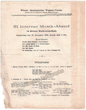 Singing Recital Programs Vienna 1894-1914 - Lot of 6