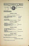 Sociedad Filarmonica Madrileña - Collection of 28 Vocal Concert Programs 1905-1929
