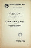 Sociedad Filarmonica Madrileña - Collection of 28 Vocal Concert Programs 1905-1929