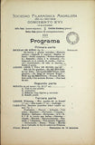 Sociedad Filarmonica Madrileña - Collection of 28 Vocal Concert Programs 1905-1929