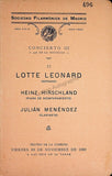 Sociedad Filarmonica Madrileña - Collection of 28 Vocal Concert Programs 1905-1929