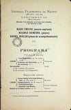 Sociedad Filarmonica Madrileña - Collection of 28 Vocal Concert Programs 1905-1929
