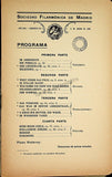 Sociedad Filarmonica Madrileña - Collection of 28 Vocal Concert Programs 1905-1929