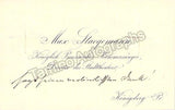 Staegemann, Max - Handwritten Cards