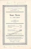 Stern, Isaac - Playbill and Program Lot