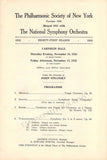 Stransky, Josef - Lot of 7 Carnegie Hall Concert Programs 1920-1923