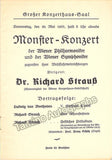 Strauss, Richard - Concert Program Vienna 1937