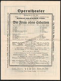 Strauss, Richard - Concert Programs Conducting his Operas - Vienna 1924