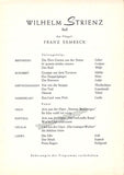 Strienz, Wilhelm - Signed Program Victoria Hall