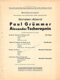 String Concert Programs - Lot of 12 German Programs 1899-1935