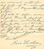 Sucher, Rosa - Autograph Letter Signed 1896