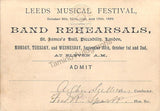 Sullivan, Arthur - Signed Invitation Card 1889