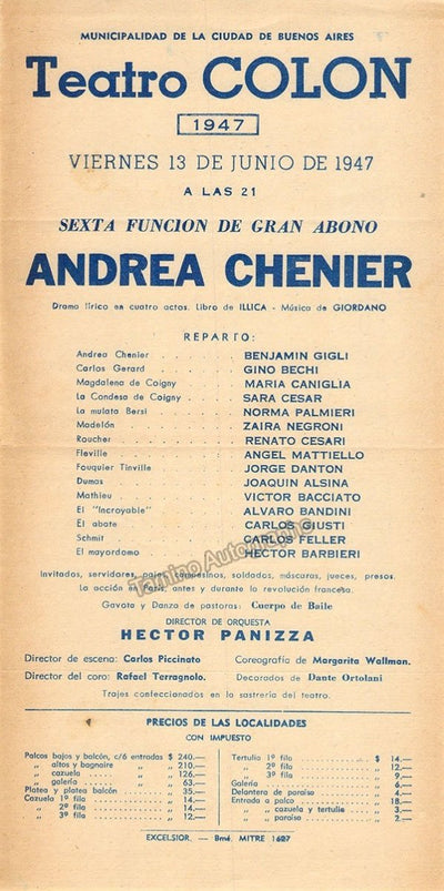 Andrea Chenier 1947