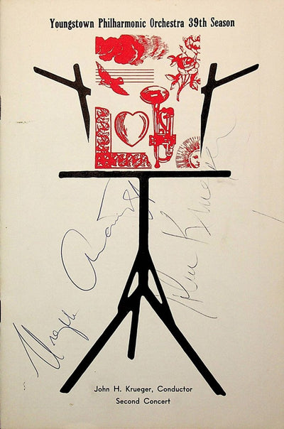 The Youngstown Symphony Orchestra - Signed Concert Programs 1966 - 1969 (Various Autographs)