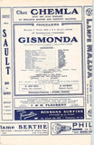 Theatre Royal de L´Opera - Cairo - Program Lot 1920s